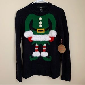 F21 holiday elf sweater